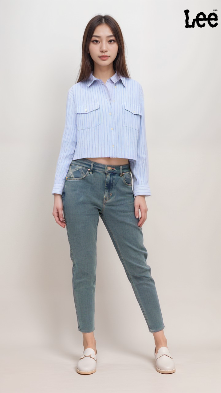 Lee Women's Blue 403 Regular Tapered High-Rise Jeans | Lee in Lebanon