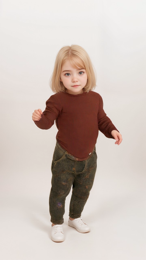 POMPdeLUX Baby Girl Brick Bodysuit | POMPdeLUX in Lebanon