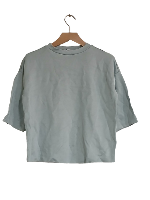 Mango Women's Light Aqua 3/4 Sleeve Blouse | Mango In Lebanon