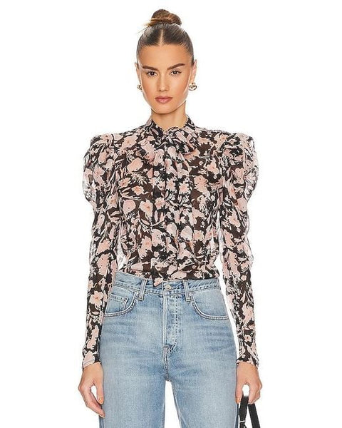 Bardot  Women's Black Floral Shirt  |Bardot  In Lebanon