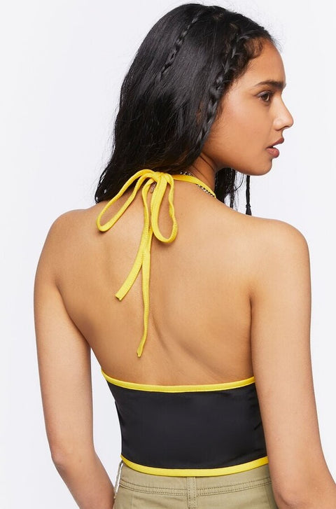 Forever 21 Women’s Black The Simpsons Halter Neck Crop Top  | Forever 21 In Lebanon