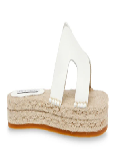 Steve Madden Women's White Cheer Up Leather Slipper | Steve Madden In Lebanon