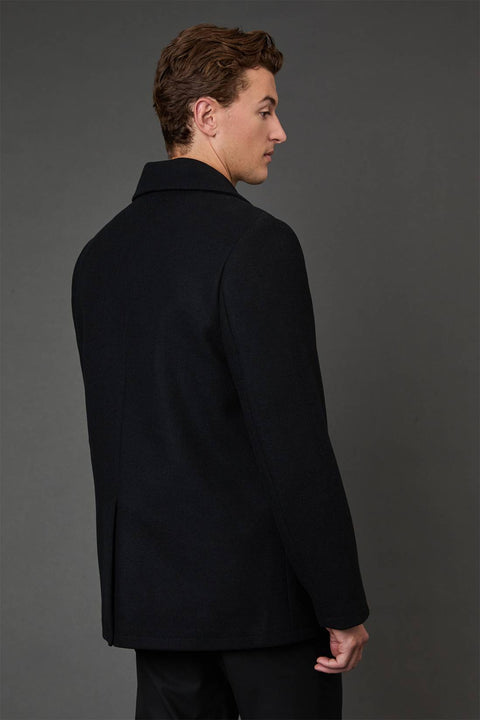 Burton Men's Black Signature Wool Blend Peacoat | Burton In Lebanon