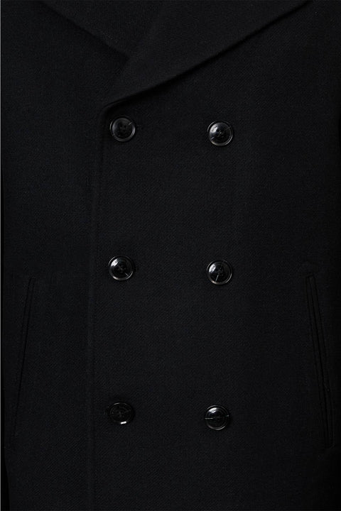Burton Men's Black Signature Wool Blend Peacoat | Burton In Lebanon
