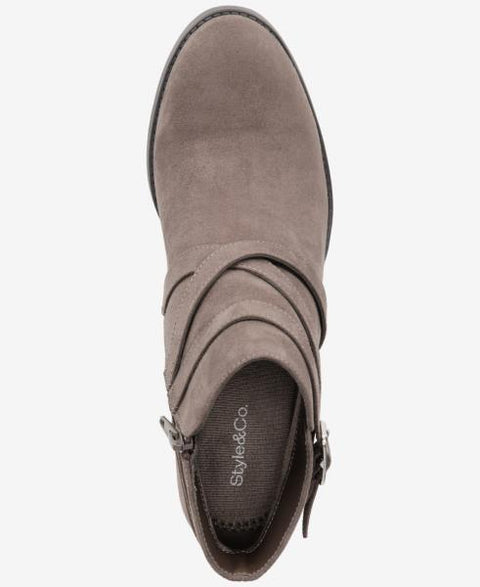 Zetaa Womens Faux Leather Buckle Ankle Boots
