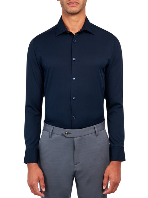 Brooklyn Brigade Men's Navy Solid Ceremony Dress Shirt | Brooklyn Brigade In Lebanon