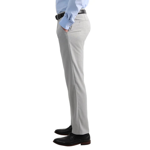 Kenneth Cole Reaction Men's Light Grey Super Flex Waistband Trousers | Kenneth Cole Reaction In Lebanon
