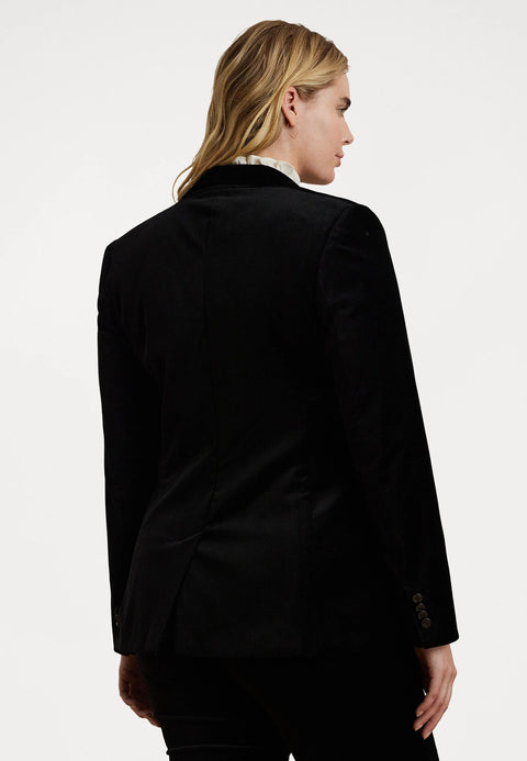 Lauren Ralph Lauren Women's Black Stretch Velvet Blazer | Lauren Ralph Lauren In Lebanon