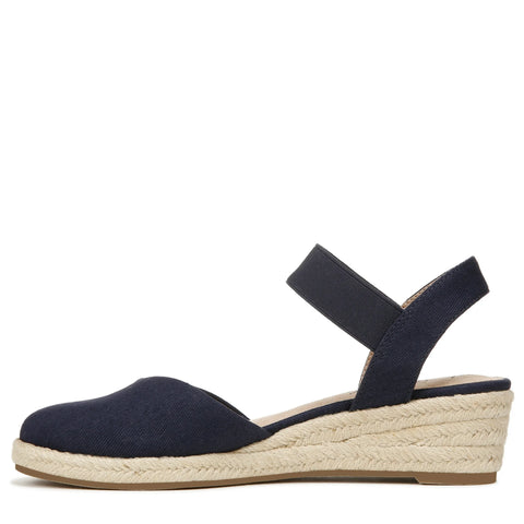 Life Stride Women's Dark Navy Kimmie Wedge Espadrilles Sandal | Life Stride In Lebanon