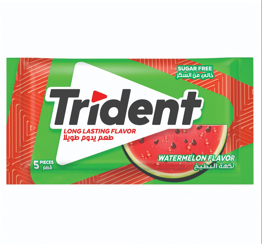 Trident Sugar Free Watermelon Gum 5Pcs| Trident In Lebanon