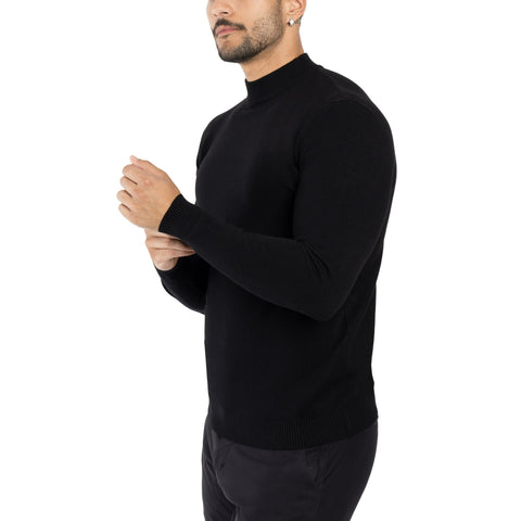 X RAY JEANS Men's Black Mock Neck Sweater Pullover | X RAY JEANS in Lebanon