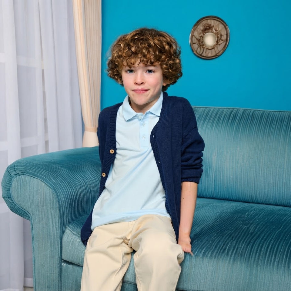 Sinsay Boy's Light Blue Short Sleeve Polo