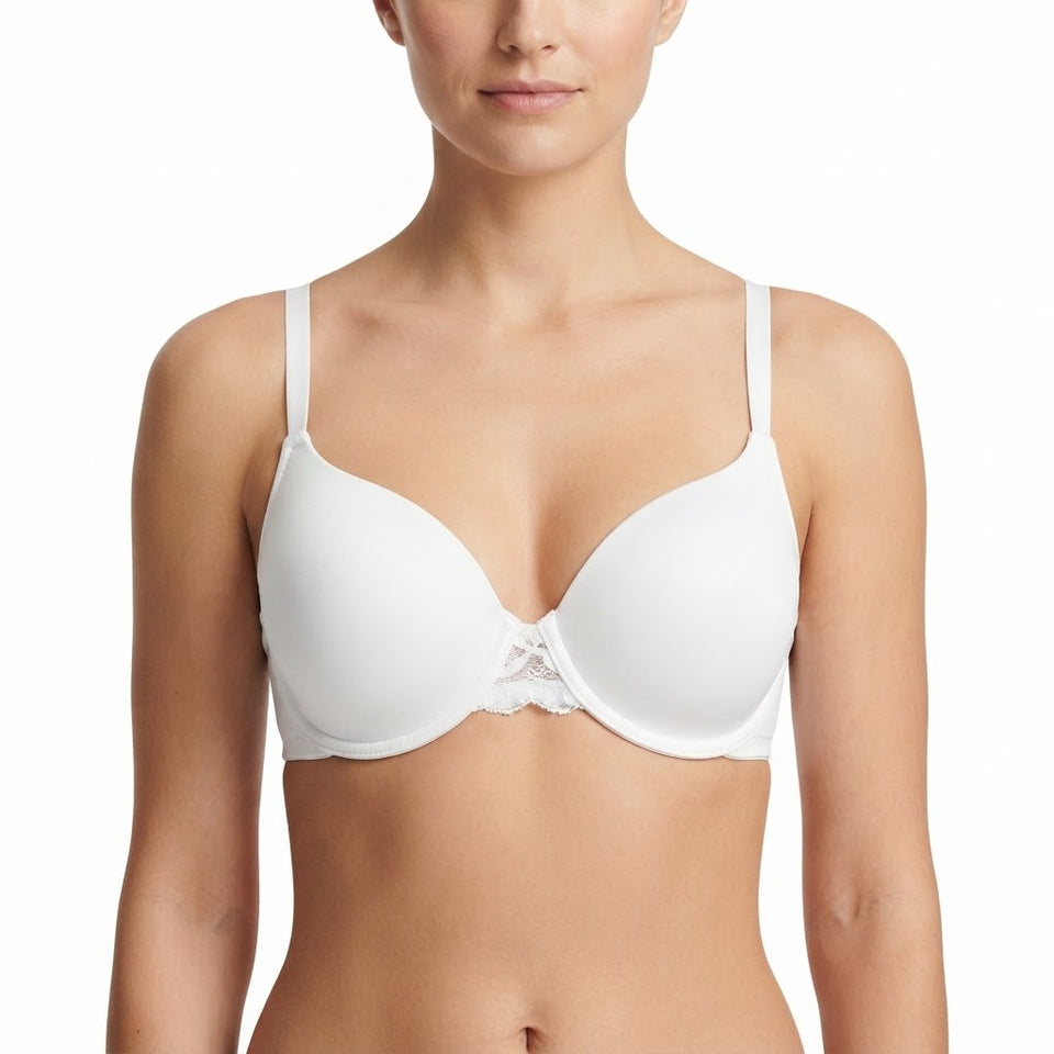 Maidenform Women's White Lace Trim Seamless Underwire Bra