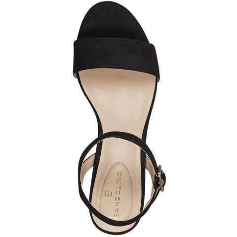 Bandolino Women's Black  Pennie 2 Faux Suede Ankle Strap Slingback Sandals  | Bandolino  in Lebanon