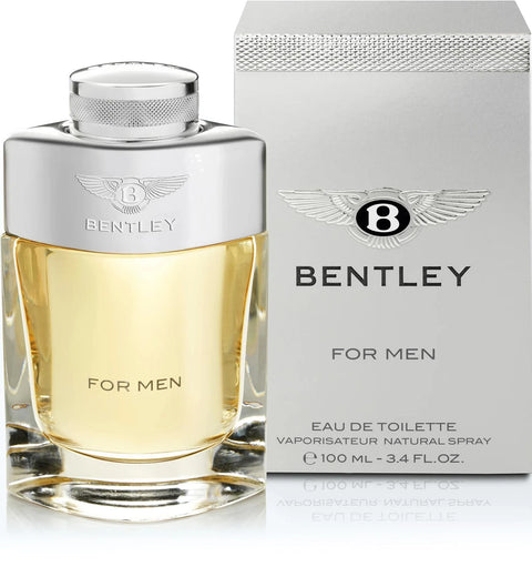 Bentley for Men Eau de Toilette bottle and packaging on a white background
