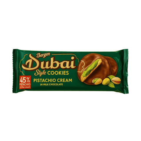 Bergen Dubai Style Pistachio Cream Chocolate Cookies 96g | Bergen In Lebanon