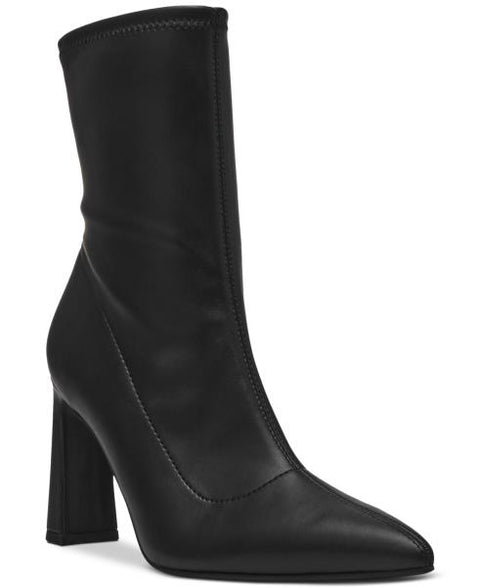 Wild Pair Neptunne Sock Dress Booties, Created for Macy's - Black Smooth