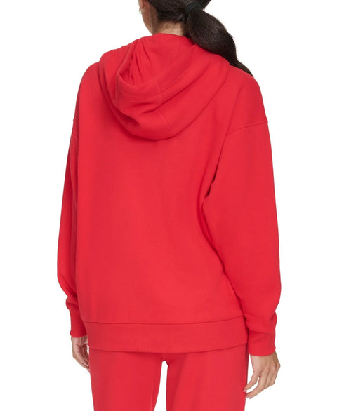 Calvin Klein Women's Red Fleece Lined Logo Pullover Hoodie | Calvin Klein In Lebanon