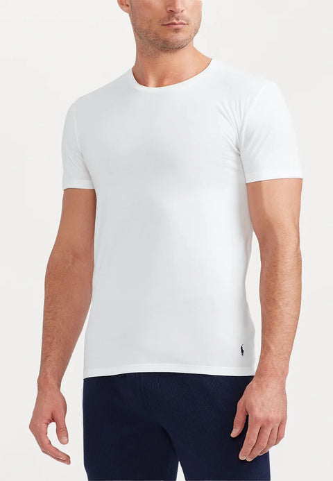 Polo Ralph Lauren Men's White 3-Pk. Slim-Fit Stretch T-Shirts  | Polo Ralph Lauren In Lebanon