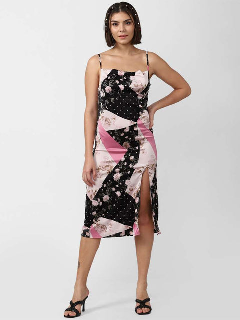 Forever 21 Women's Black Satin Midi Dress |Forever 21 in Lebanon