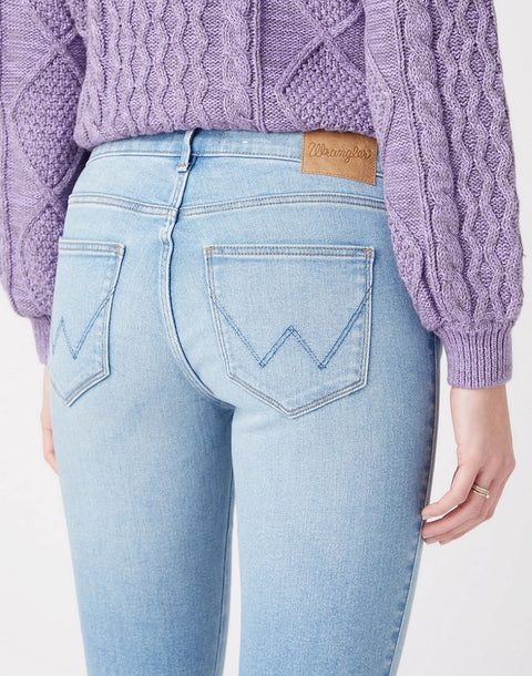 Wrangler Women's Light Blue White Noise Bootcut Jeans | Wrangler In Lebanon