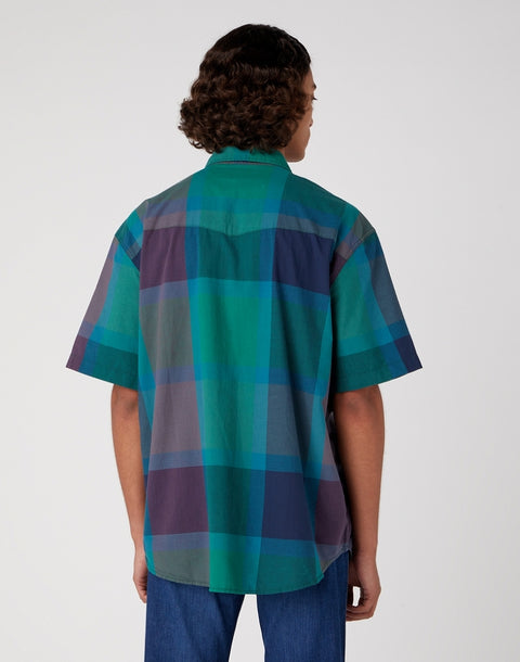 Wrangler Men's Bayberry Green Western Short-Sleeve Shirt | Wrangler in Lebanon