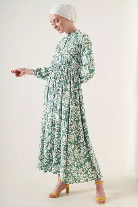 Big Dart Women's Green & White Dress | Big Dart In Lebanon