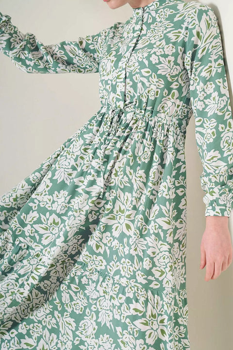 Big Dart Women's Green & White Dress | Big Dart In Lebanon