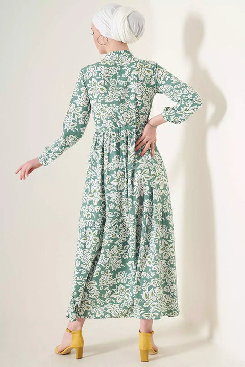 Big Dart Women's Green & White Dress | Big Dart In Lebanon