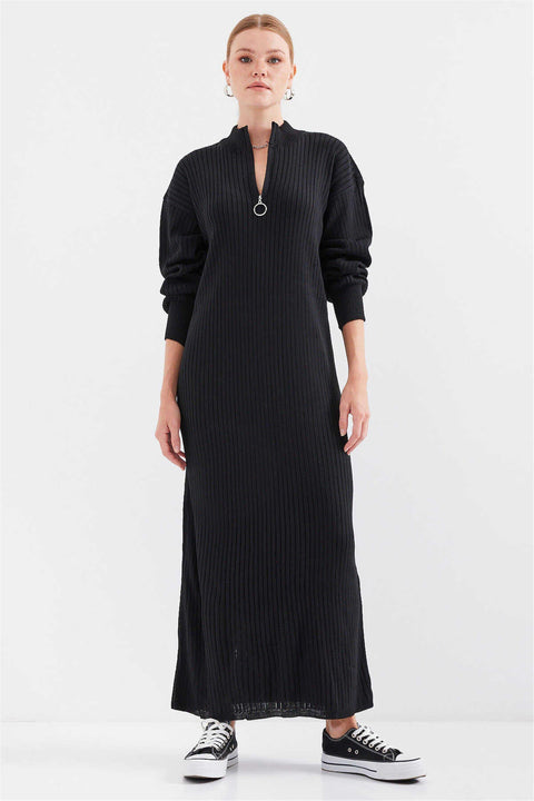 Big Dart Women's Black Knit Dress | Big Dart In Lebanon