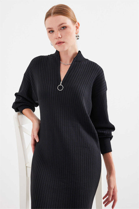 Big Dart Women's Black Knit Dress | Big Dart In Lebanon