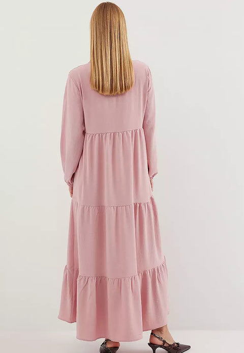 Big Dart Women's Pink Laced Hijab Dress | Big Dart In Lebanon