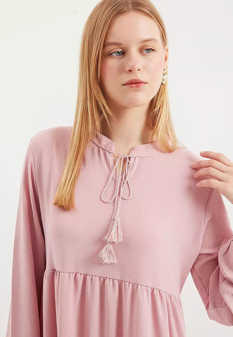 Big Dart Women's Pink Laced Hijab Dress | Big Dart In Lebanon