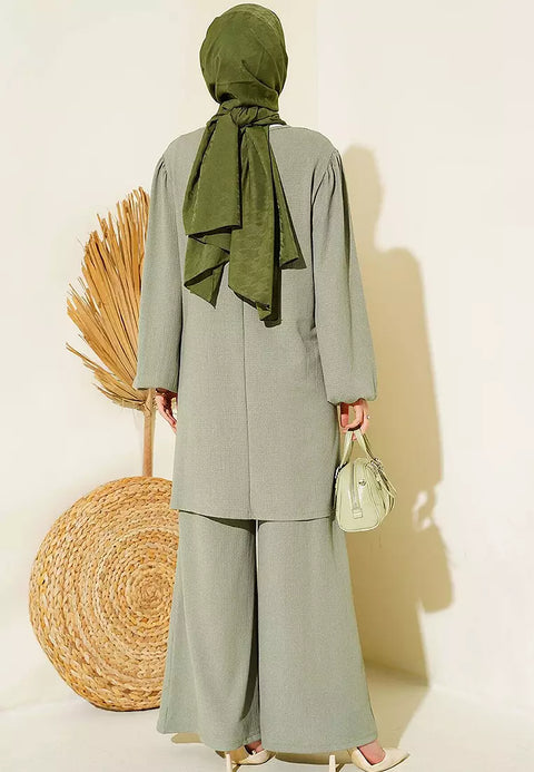 Big Dart Women's Dark Green Modest Tunic & Trousers Set | Big Dart In Lebanon