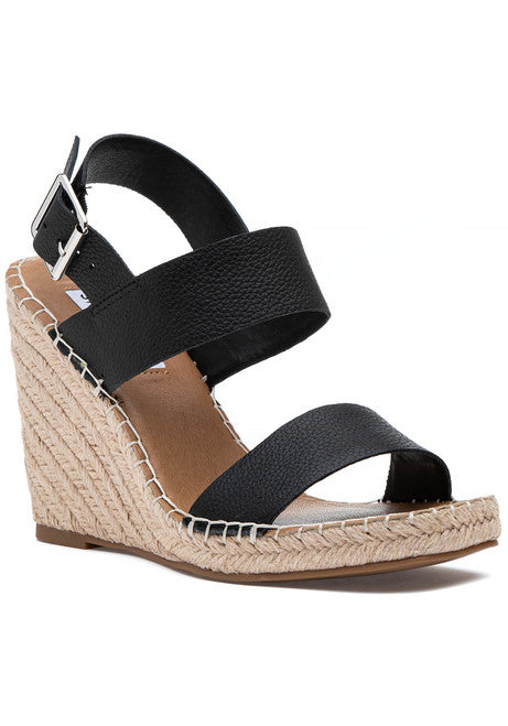 Steve Madden Women's Black Leather Uri Heel Sandals | Steve Madden in Lebanon