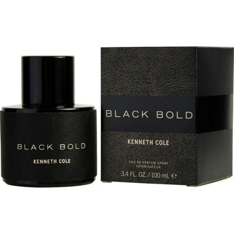 Kenneth Cole Black Bold perfume bottle and packaging on a white background