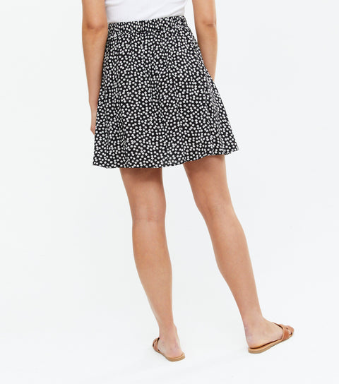 Asos Design Women's Floral Black Skirt ANF2422
