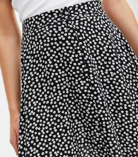 Asos Design Women's Floral Black Skirt ANF2422