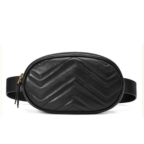 Twentyfourseven Women's Black Leather Belt Bag |Twentyfourseven In Lebanon