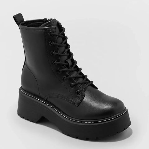 Wild Fable Women's Black Zea Combat Boots | Wild Fable In Lebanon