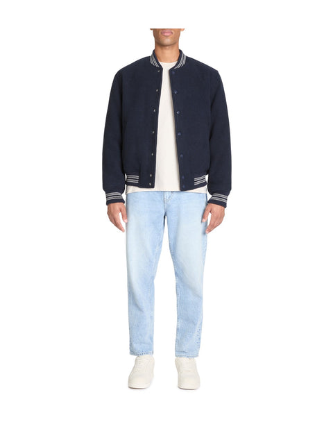 Celio Men's Navy Blouson Teddy Jackets | Celio In Lebanon