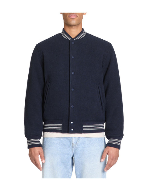 Celio Men's Navy Blouson Teddy Jackets | Celio In Lebanon