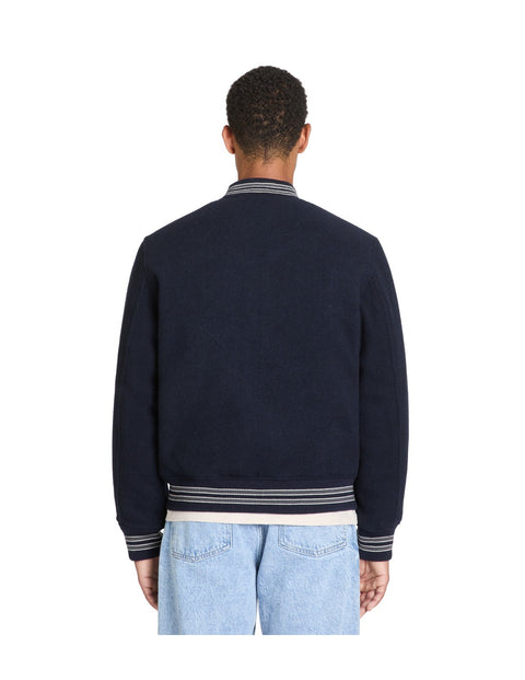 Celio Men's Navy Blouson Teddy Jackets | Celio In Lebanon