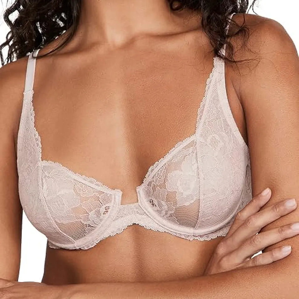 Natori Women's Dusty Rose Crafted In A Sheer Floral Lace Bra