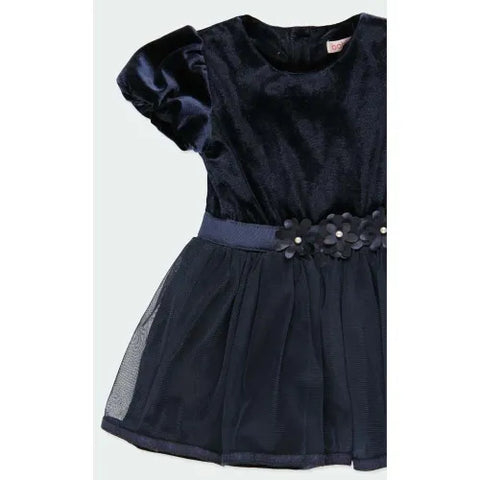 Boboli Girl's Navy Blue Velvet Dress| Boboli in Lebanon