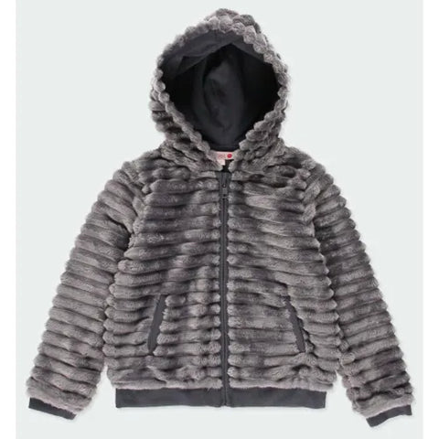 Boboli Girl's Grey Fur Jacket | Boboli in Lebanon