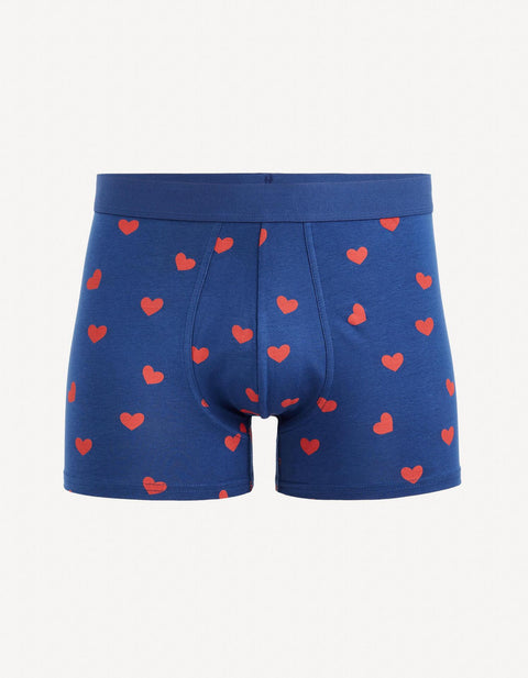 Celio Men's Navy Boxer With Heart Print | Celio In Lebanon