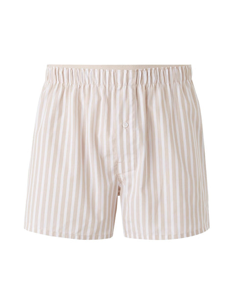 Celio Men's Beige & White Striped Boxer | Celio In Lebanon