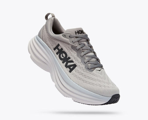 Hoka Men's Grey Bondi 8 Sneakers | Hoka In Lebanon