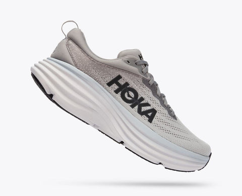 Hoka Men's Grey Bondi 8 Sneakers | Hoka In Lebanon